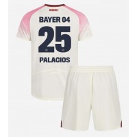 Stroje piłkarskie Bayer Leverkusen Exequiel Palacios #25 Koszulka Wyjazdowej dla dzieci 2025-26 Krótki Rękaw (+ szorty)